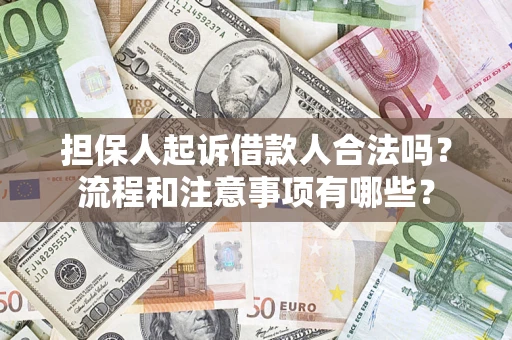 北京担保人起诉借款人合法吗？流程和注意事项有哪些？