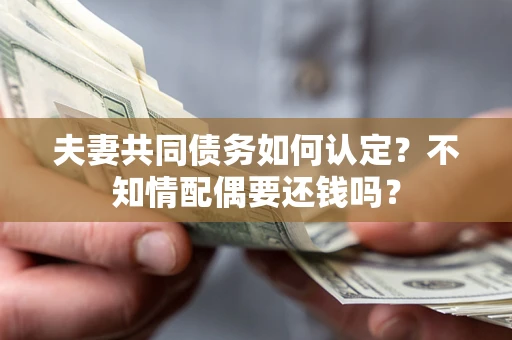 北京夫妻共同债务如何认定？不知情配偶要还钱吗？