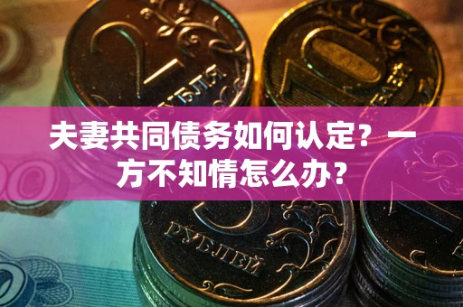 北京夫妻共同债务如何认定？一方不知情怎么办？